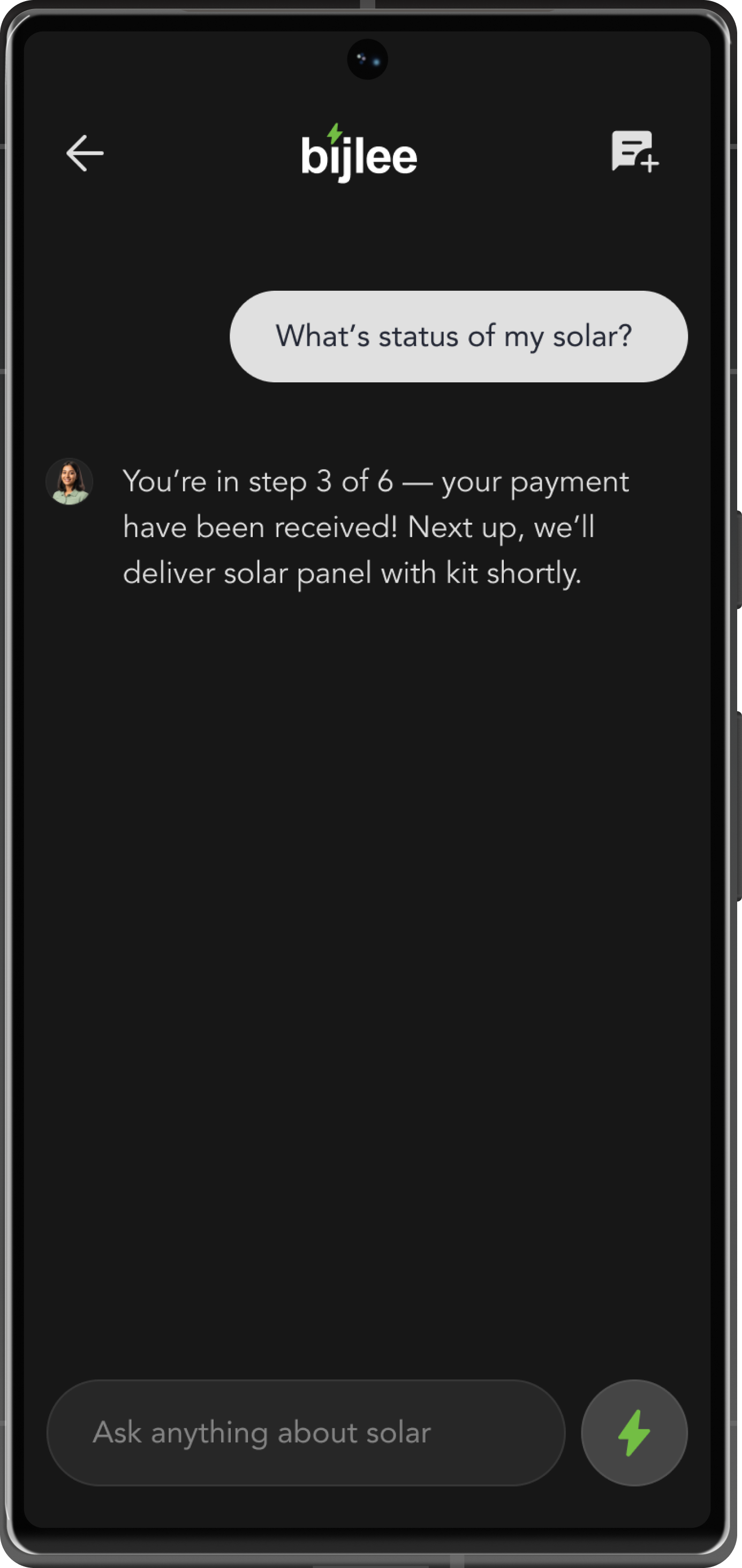 Installation updates chat